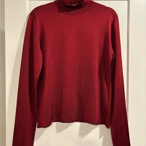 Elegant Red Knit Women's Top